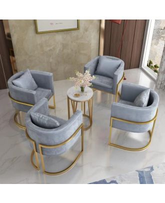 Outdoor set 5pieces, Gray*Golden - S139