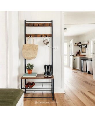 Shoe rack, Metal, Black*Brown - S18