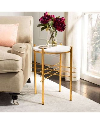 Side table, Gold*white - S20