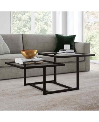 Coffee table Two level, Black - S26