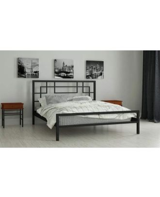 Bed, 110x150x200x195cm, Black - S4