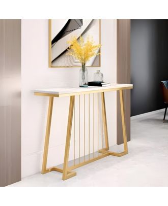 Console, 100x30x90cm, Gold*White - S40
