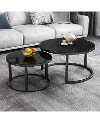 Coffee table, Two pieces, Black - S63