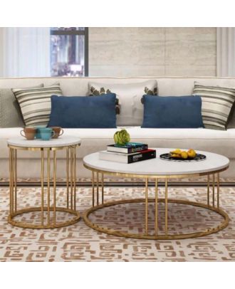 Coffee table, Metal, golden - S82