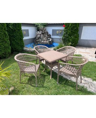 Outdoor furniture set, 4 Chairs and Table - S 33