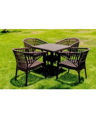 Outdoor furniture set, 4 Chairs and Table - S 34