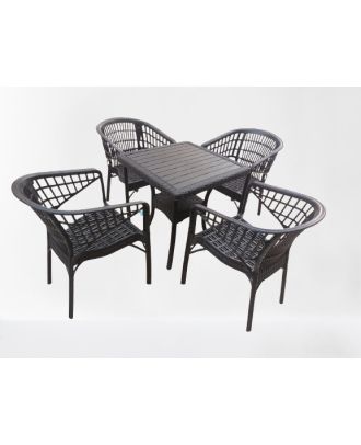 Outdoor furniture set, 4 Chairs and Table - S 35