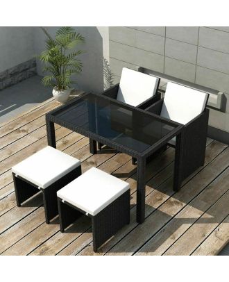 Outdoor furniture set 5 pieces, Brown*Beige - SH100
