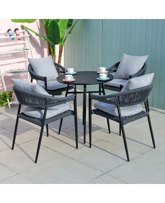 Outdoor furniture set 5 pieces, Gray - SH115