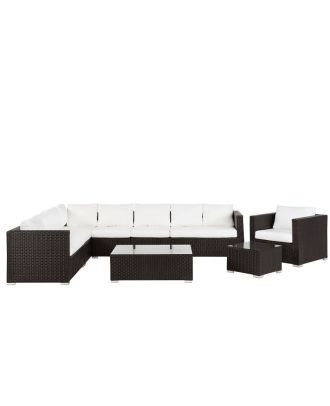 Outdoor set 2 sofas, 2 tables and chair, Black - SH-137