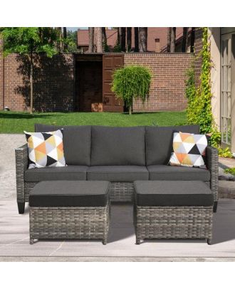 Outdoor set - sofa and 2 pouf - SH162