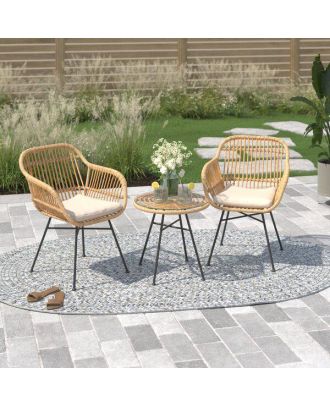 2 chairs and table - Beige - SH170