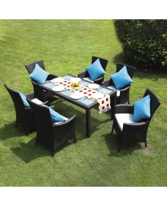 Outdoor furniture set 7 pieces - Black  ، SH77