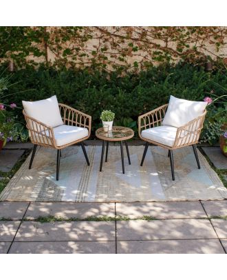 Outdoor furniture set 3 pieces, Beige - SH88