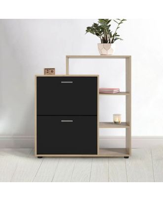 Shoe Rack, Black*Light Brown - SR01013