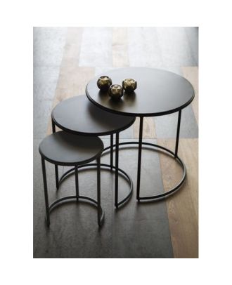 طقم ترابيزات 3 قطع - اسود - st02