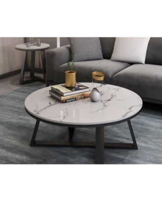 Coffee table, Black/White - st123