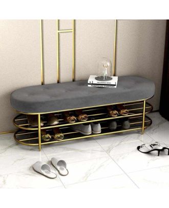 Shoe Banquette, Gold*Gray - st131