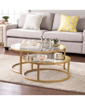 Coffee table 2piece, Gold - st167