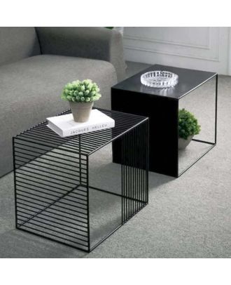 Coffee table set, 2 piece, Black - st176