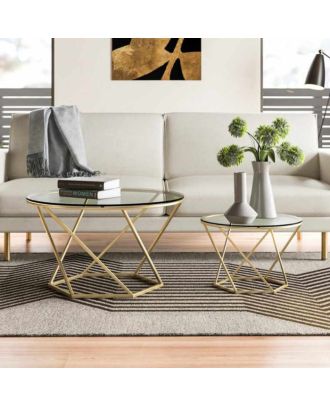 Coffee table set, Gold - st205