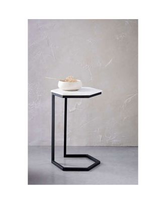 ترابيزة جانبية 35سم - اسود*ابيض - st300