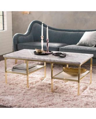 Coffee table, Gold*White - st5