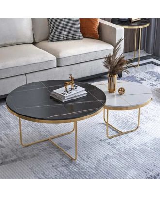 ترابيزة قهوة قطعتين - ذهبي - st61