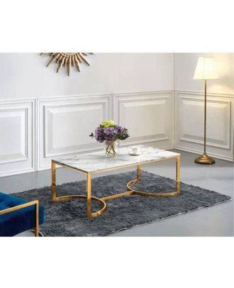 Coffee table, Gold*White - st6