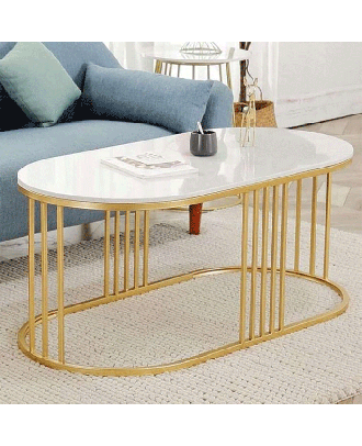 Coffee table, White*Gold - st76