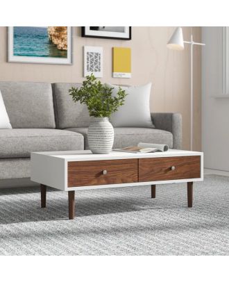 Coffee table, White*Brown - TB1004
