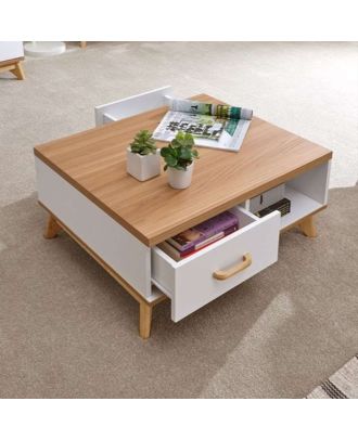 ترابيزة قهوه - ابيض*بني - TB1015