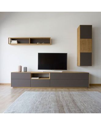 وحدة تلفزيون 3 قطع،  بيج/رمادي - 180سم - tv053