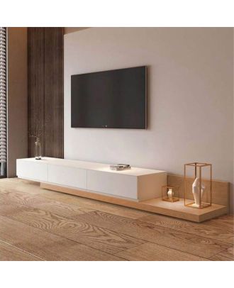 وحدة تلفزيون، 240سم، ابيض*بيج - tvfuo1