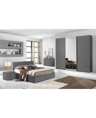 Bedroom 5 pieces, gray - URL 80