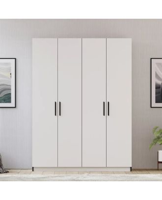 Wardrobe 200*160 cm, white - WOOD 0120