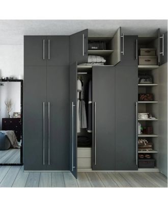 Wardrobe 240 cm, Gray - WOOD 09