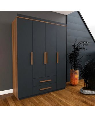 Wardrobe 220*180 cm - WOOD 24