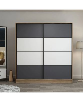 Wardrobe 140 cm, multi-colors - WOOD 50