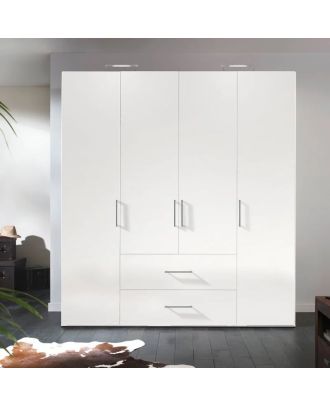 Wardrobe 200*180 cm, white - WOOD 54