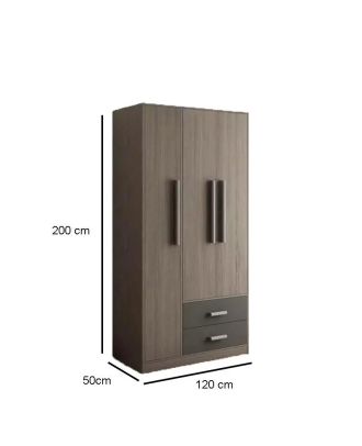 Wardrobe 120 cm, wooden - WOOD 71