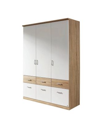 Wardrobe 160*200 cm, white*beige - WOOD 85