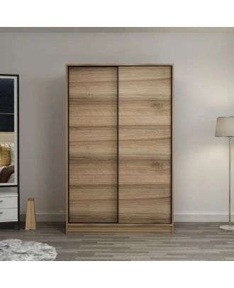 Wardrobe 120 cm, wooden - WOOD 91