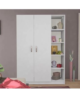 Wardrobe 120*220 cm, white - WOOD 99