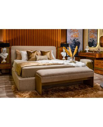 Zizinia bed, natural wood, 180 cm - Sin.New9