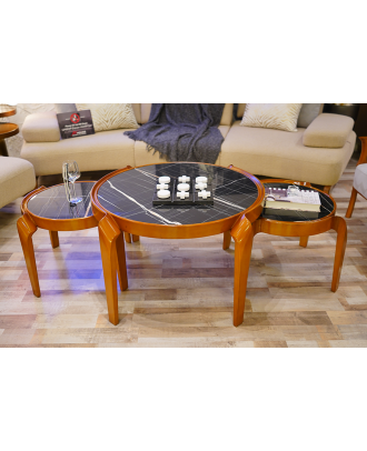 Zizinia coffee table set, three pieces, art-199